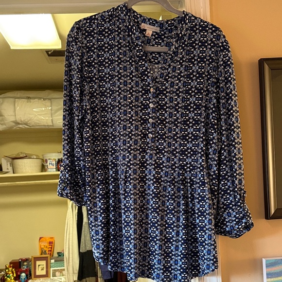 Tops - Blue Patterned Women's Dress